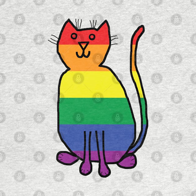 Pride Kitty Cat by ellenhenryart